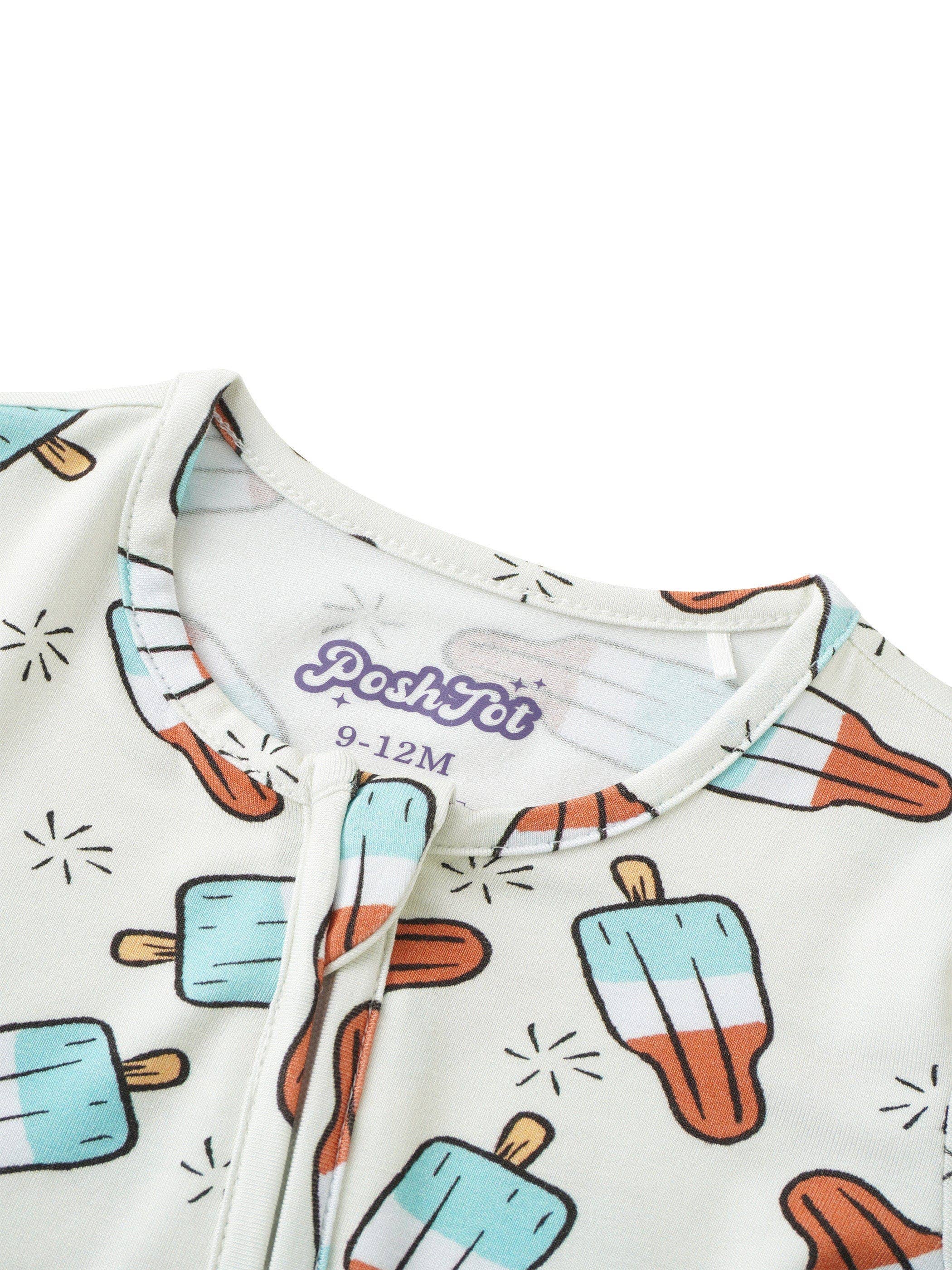 PoshTOT Popsicles Bamboo Baby Convertible Zippy Romper