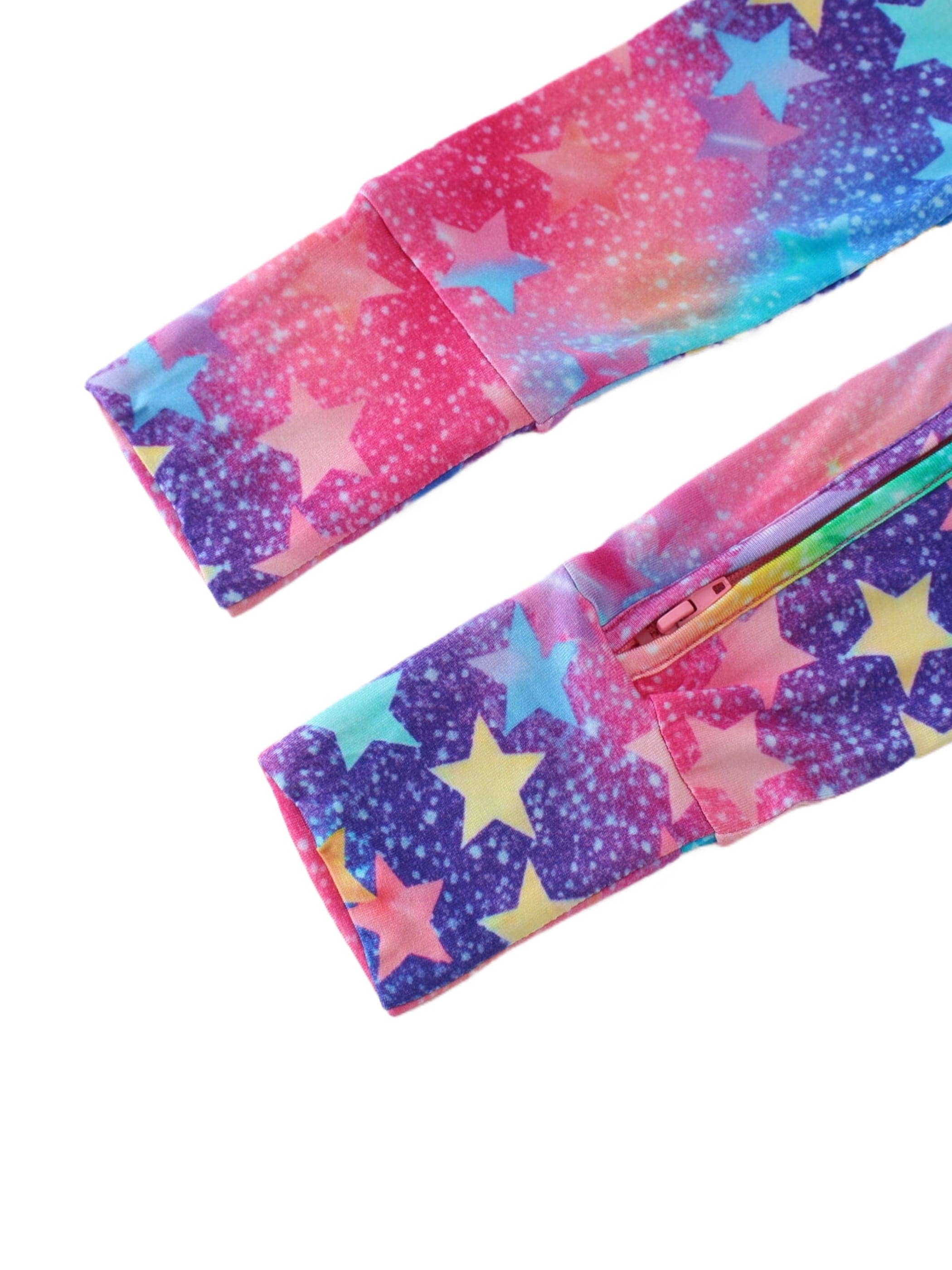 PoshTOT Colorful Stars Bamboo Baby Convertible Zippy Romper