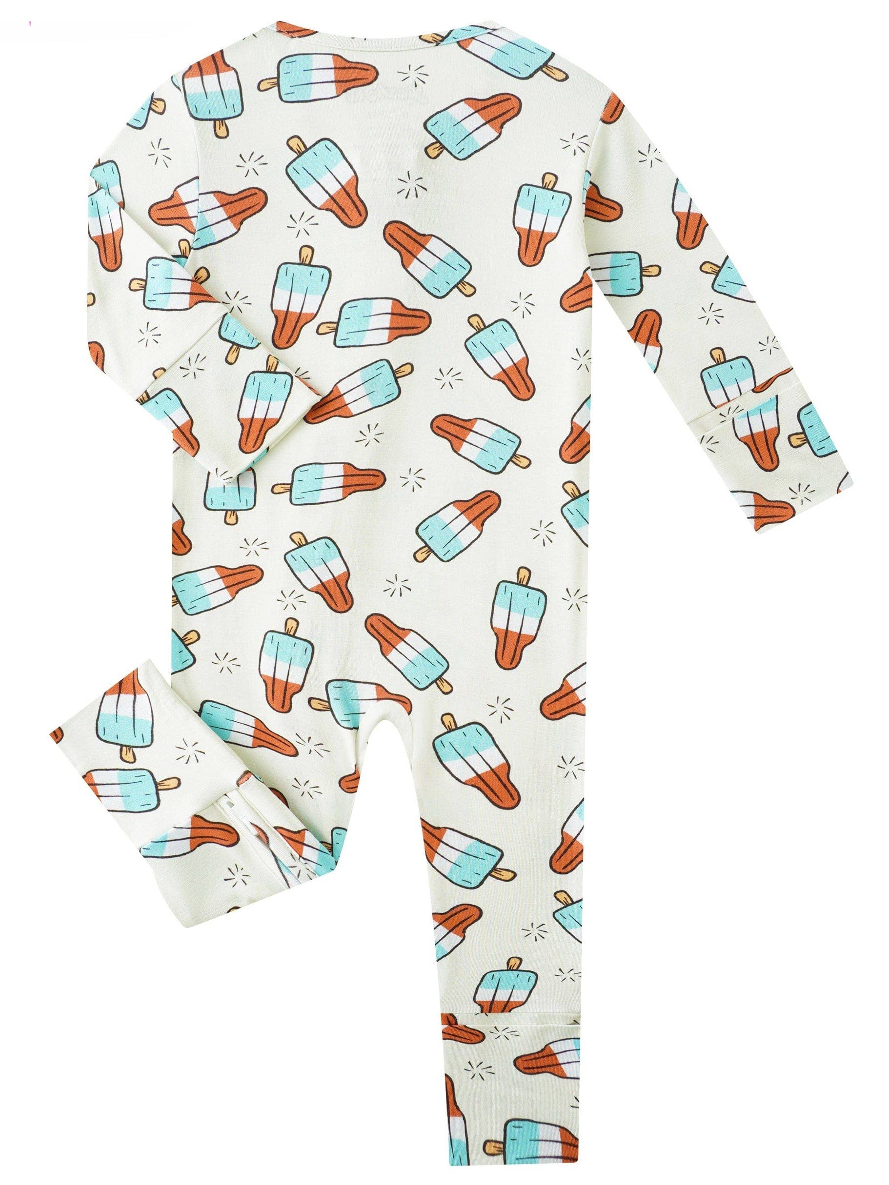 PoshTOT Popsicles Bamboo Baby Convertible Zippy Romper