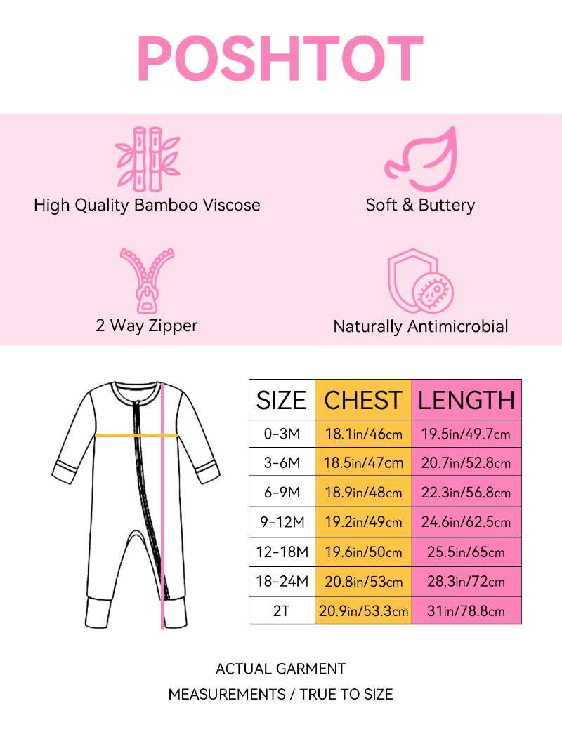 PoshTOT Popsicles Bamboo Baby Convertible Zippy Romper